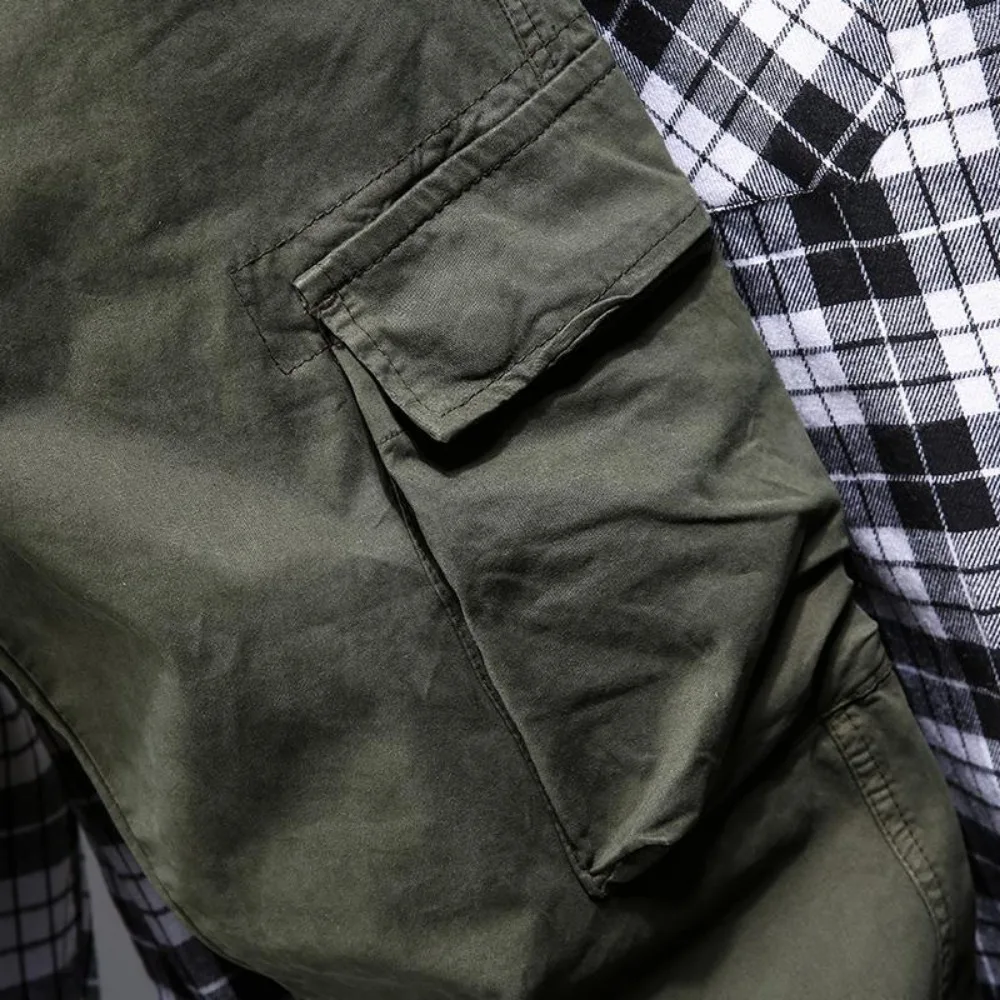 Outdoor Mountaineering Casual Pants Invisible Open Crotch Outdoor Sex Military Cargo Men's Loose Hiking Long Pant Multi-Pocket