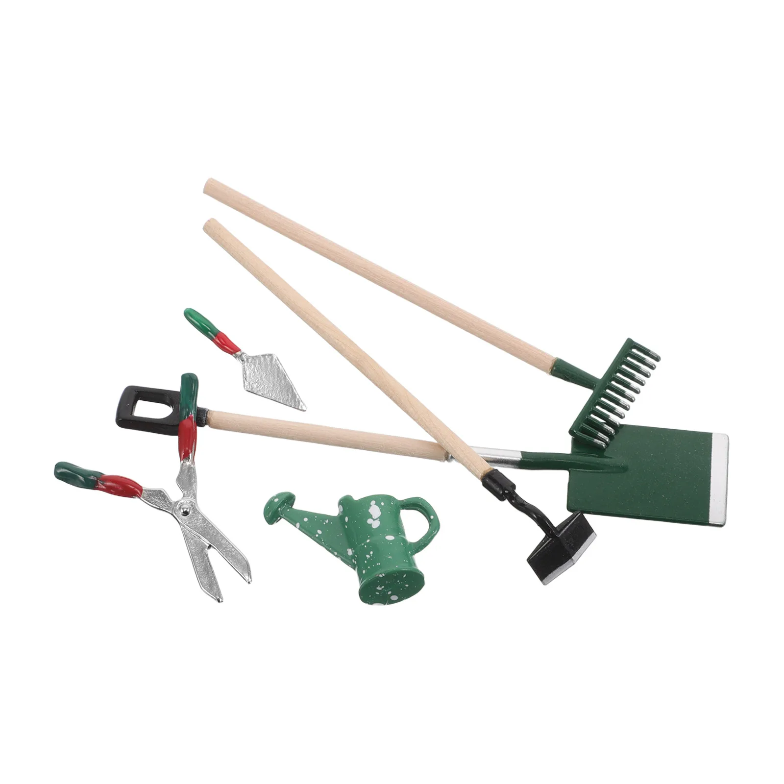 

6 Pcs Watering Can Micro Garden Tools Fairy Accessories Miniature Dollhouse Yard Decor Simulation Supplies Farming Work