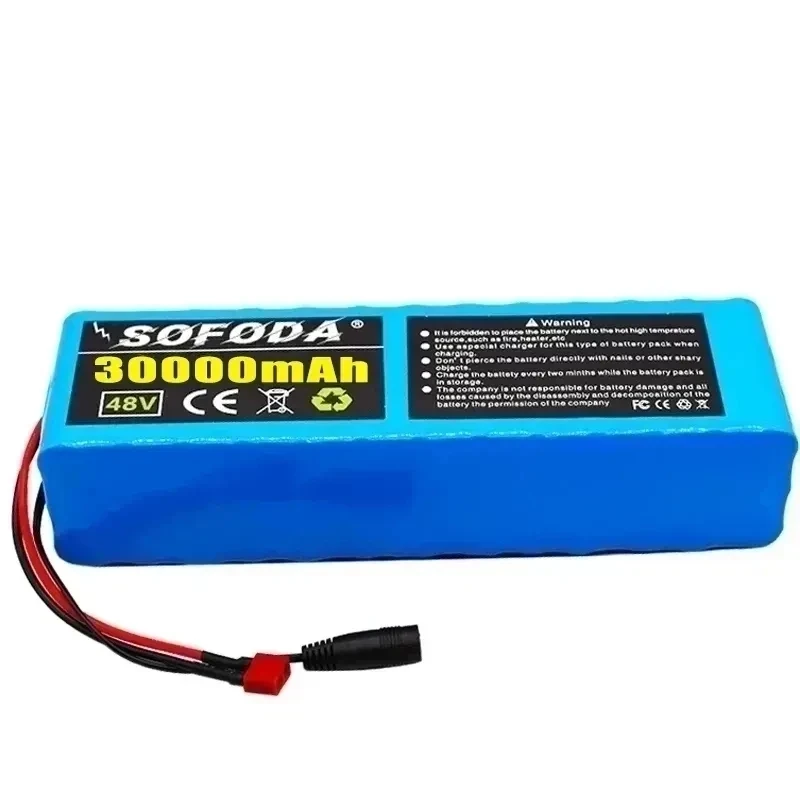 High Capacity 48V 30000mAh 1000W 13S3P Lithium-ion Battery Pack For 54.6V E-bike Electric Bicycle Scooter with BMS