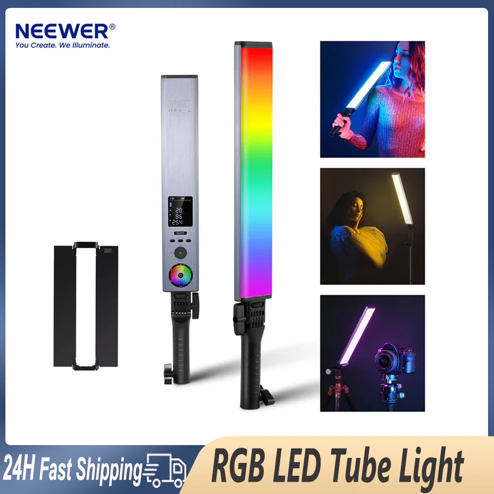 

NEEWER BH30S RGB Stick Light Wand LED Tube Light Handheld LED Video Lighting APP Control with Barndoors For Photography