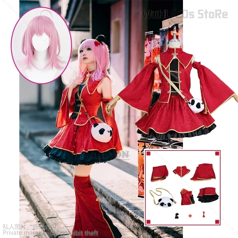 Anime shugo chara chinesisch cheong sam hinamori amu cosplay kostüm rotes kleid halloween outfits kleidung frauen kleid perücke cosplay