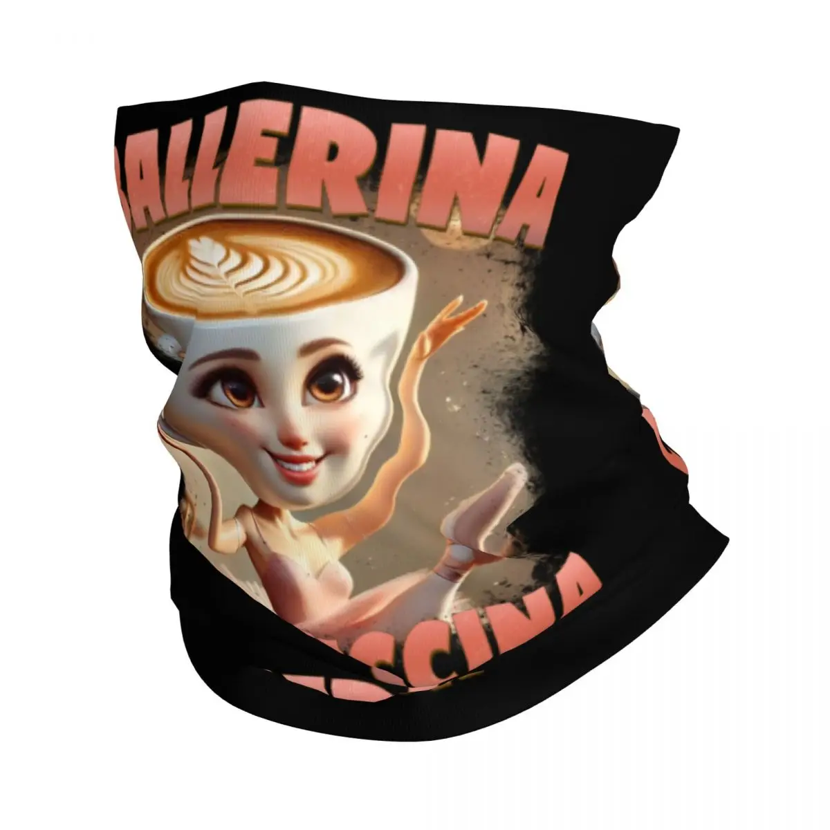 Bailarina Capuchina italiana Brainrot Tung Tung Sahur cuello polaina hombres mujeres a prueba de viento invierno Bandana bufanda para esquí