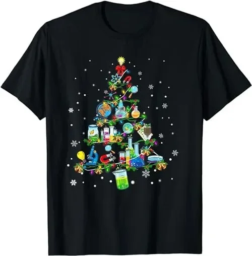 Science Christmas Lights Tree Decoration Science Xmas Snow T-shirt, Sweatshirt, Hoodie 35319