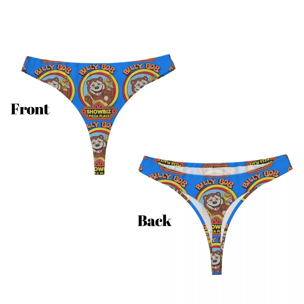Custom Showbiz Pizza Billy Bob G-string Panties Breathable Women Stretch Thongs Comfort Underwear