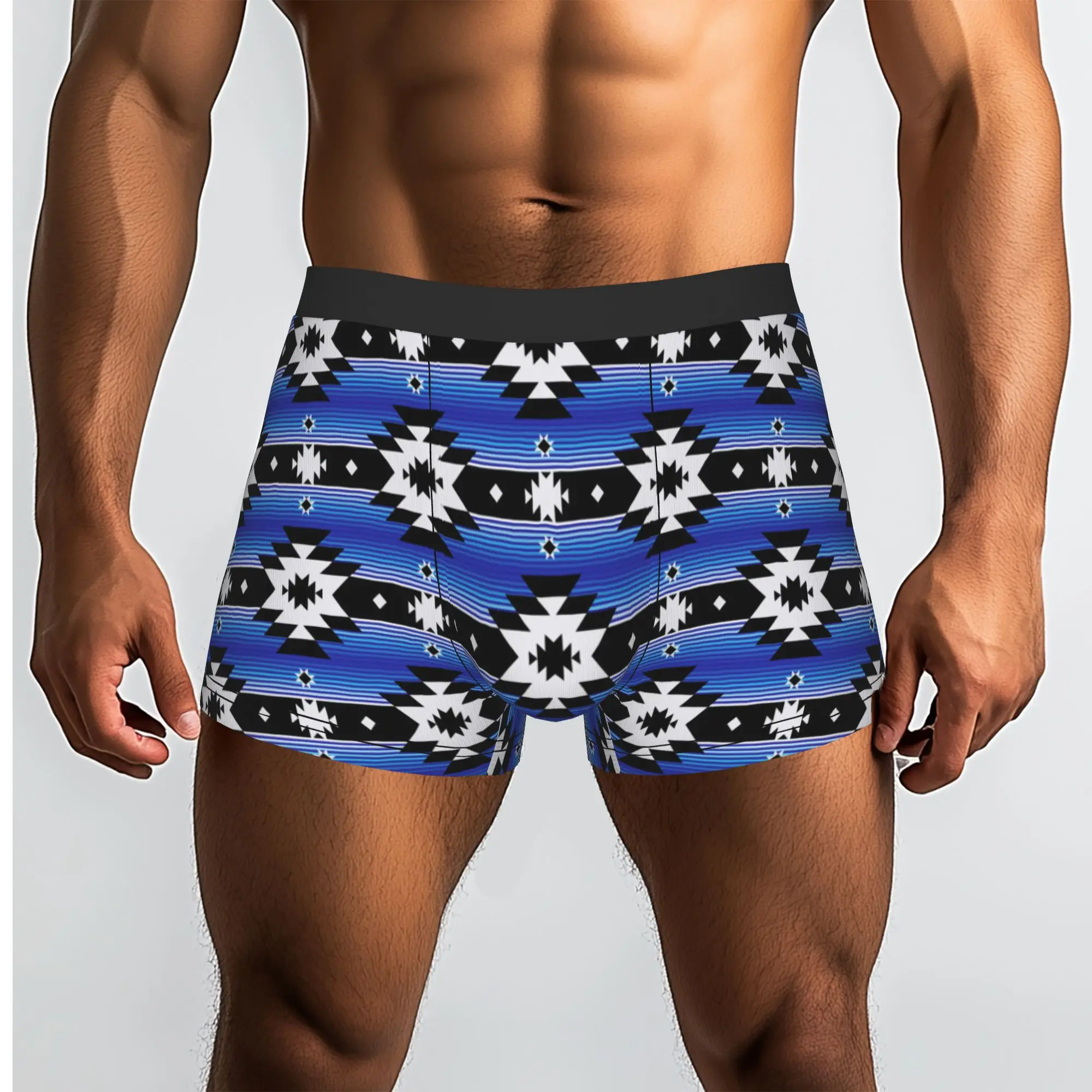 Custom Novelty Native American Southwestern Navajo Pattern Boxers Shorts Panties Male Underpants Breathable  Briefs Underwear
