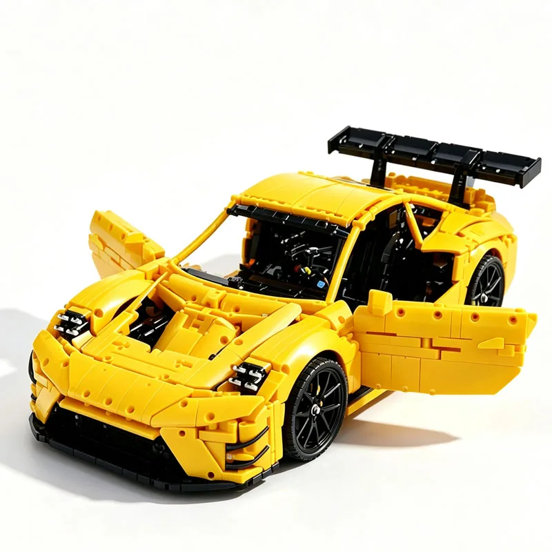 New MOC-182607 992GT3R Supercar 1:8 Scale Racing Car Hypercar Racing Car Model Assemble Car Building Blocks Toys Birthdays Gifts