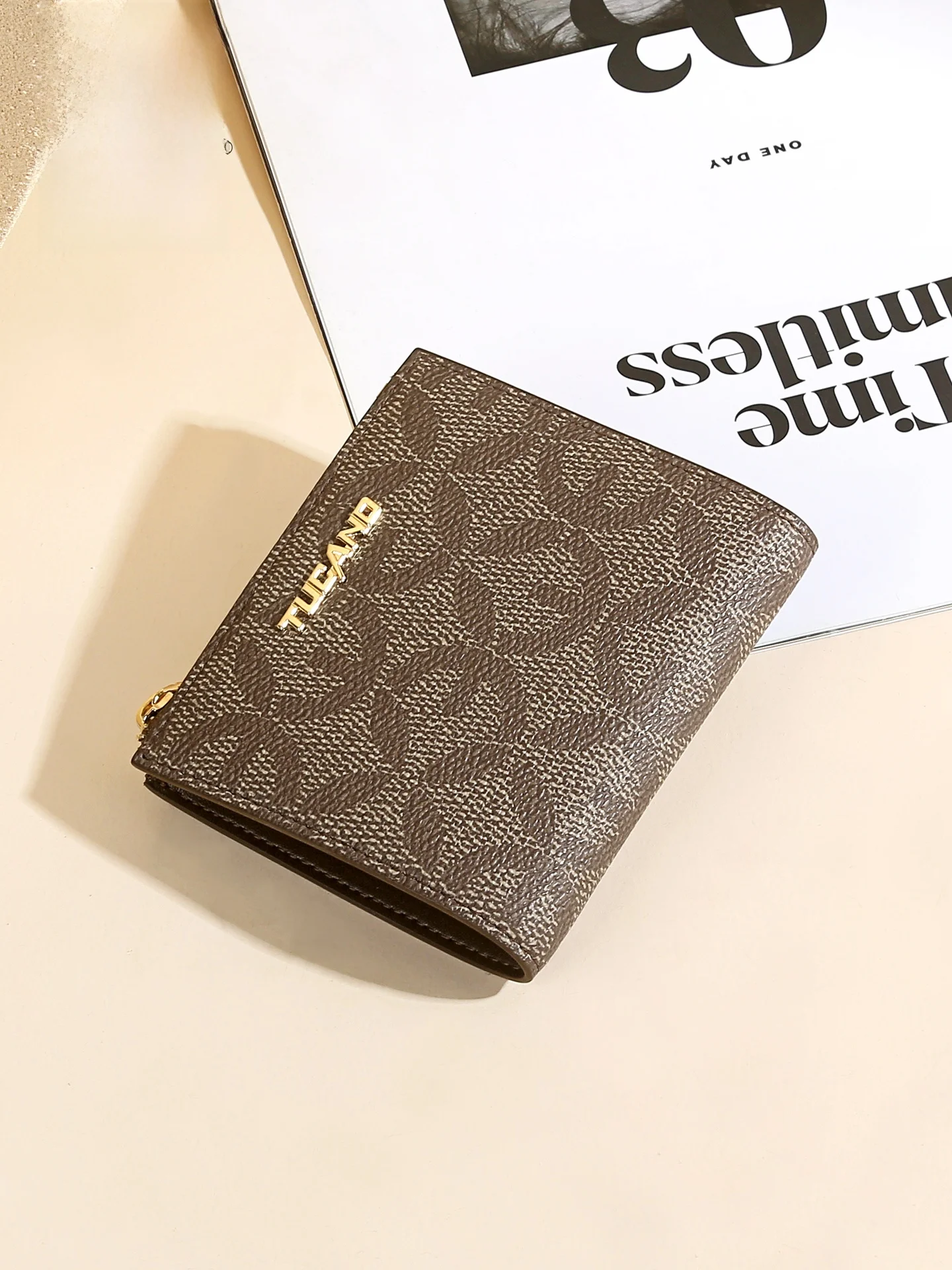 tucano-short-wallet-women's-fashion-print-multi-card-slot-coin-purse-leather-goods-synthetic-material-fall-season-new-model