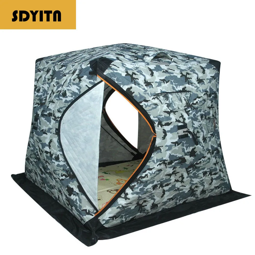 

Ice Fishing Tent for Winter Outdoor Camping with Thick Cotton Padding for Warmth and Protection from Cold and Snow