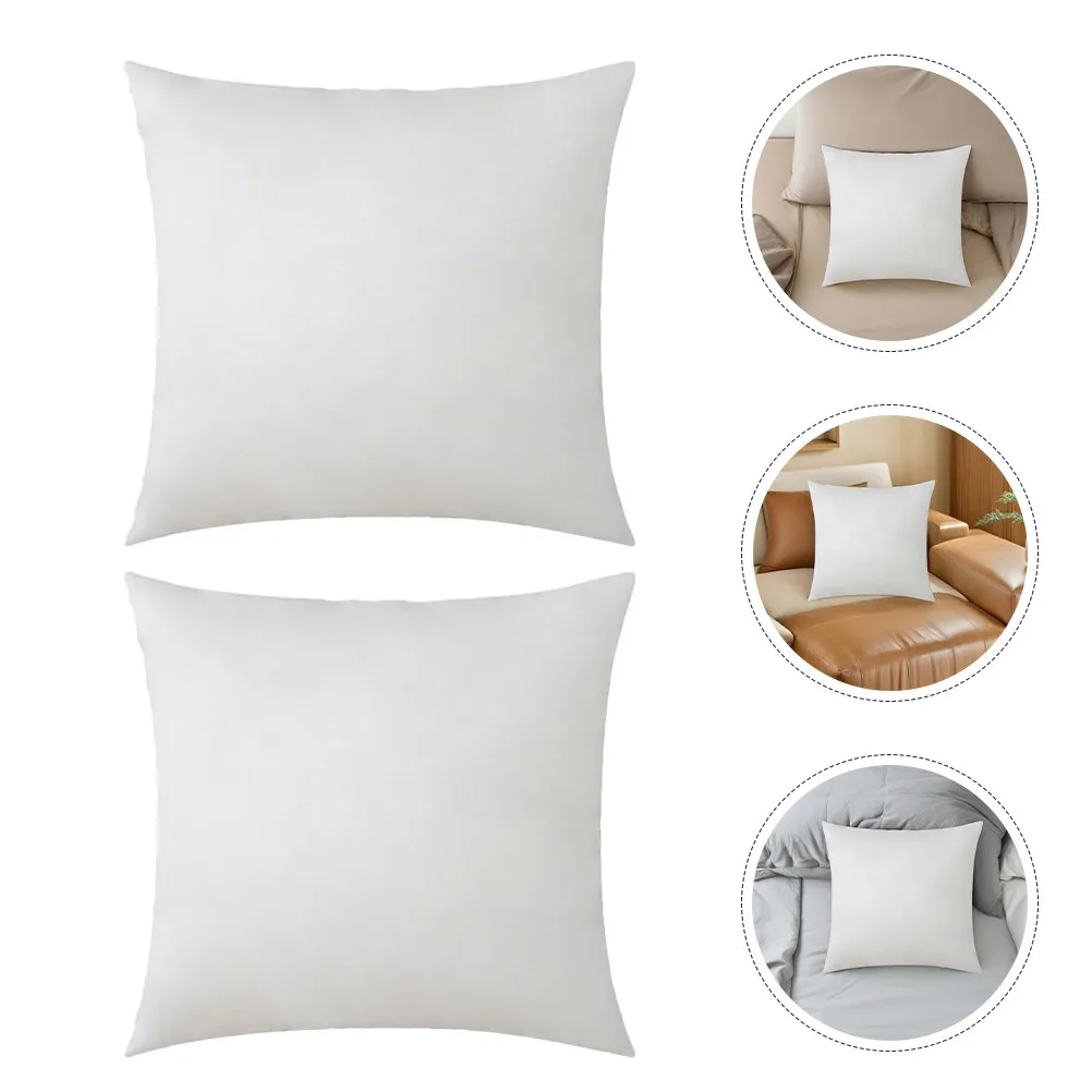 

2Pcs Square Pillow Inserts White 50x50cm Sofa Cushion Filler Cushion Stuffer for Couch Chair Bedroom Living Room