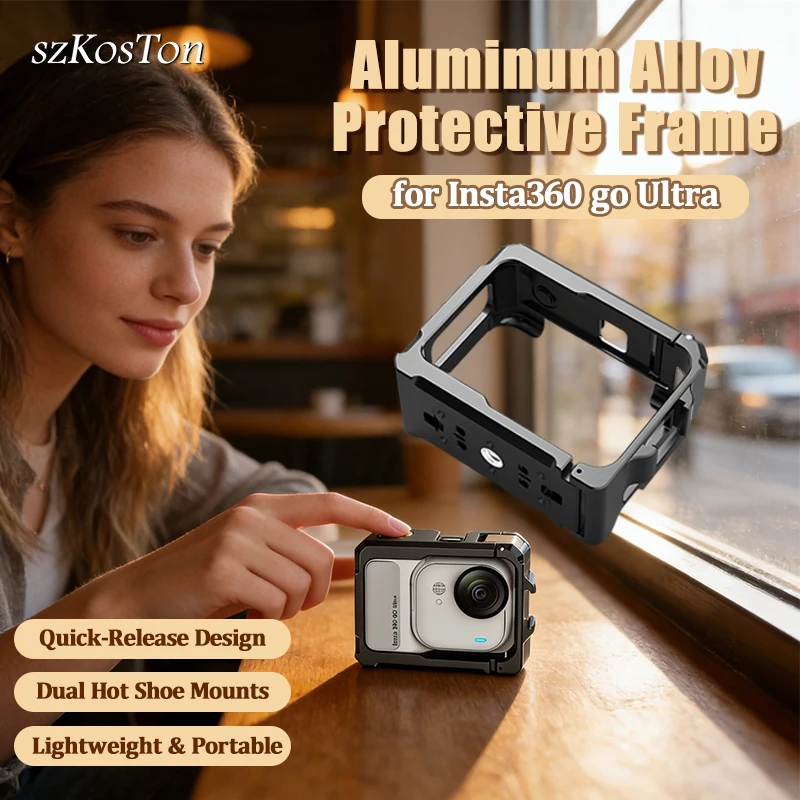 Aluminum Alloy Protective Frame For Insta360 GO Ultra Expandable Frame Rabbit Cage Protective Case Camera Accessories