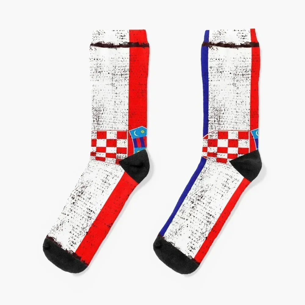 

Flag of Croatia Socks crazy cute funny gifts retro Men Socks Women's