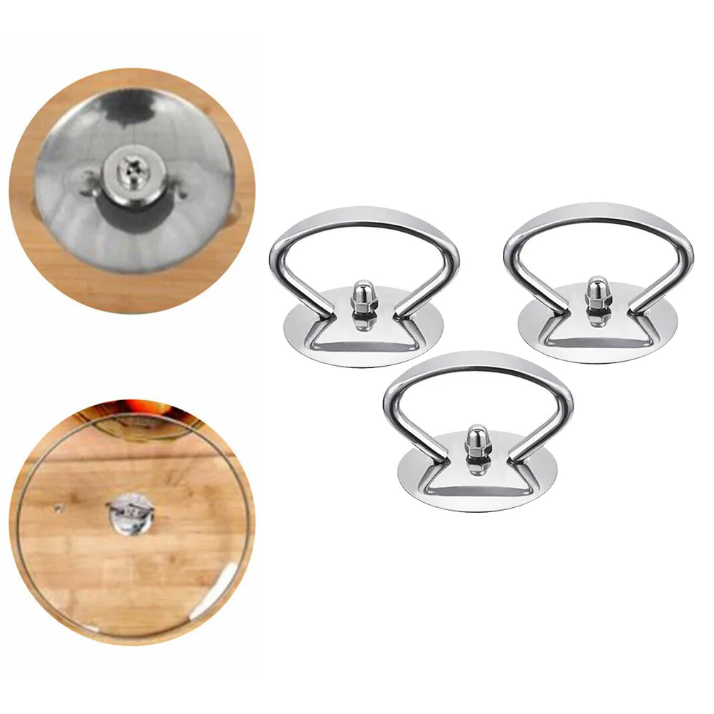 1/3pcs Stainless Steel Pot Lid Cover Knob Handle Universal Kitchen Cookware Lid Handle Kitchen Cookware Accessories Replacement