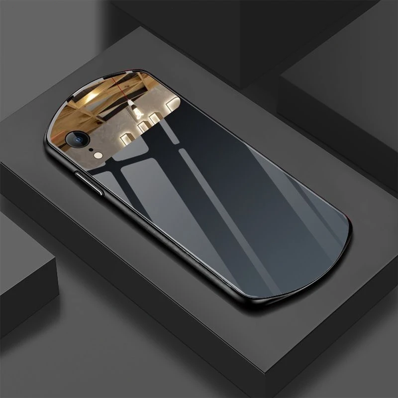 Simple Elliptical Gradient Color Glass Phone Case, suitable for iPhone 17, 16, 15, 14, 13, 12, 11, etc.
