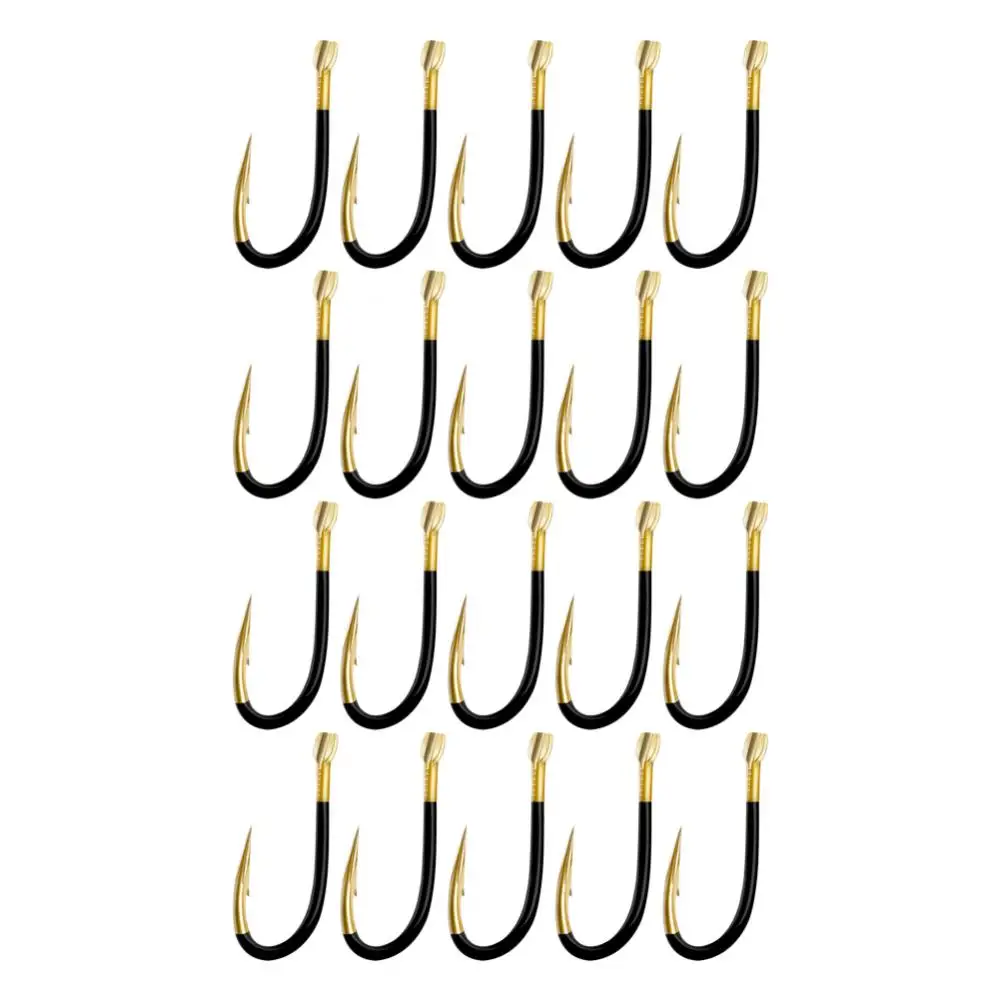 Barbed 20Pcs Titanium Alloy Fishing Hook Worm Bait Holder Fish Tackle Tools