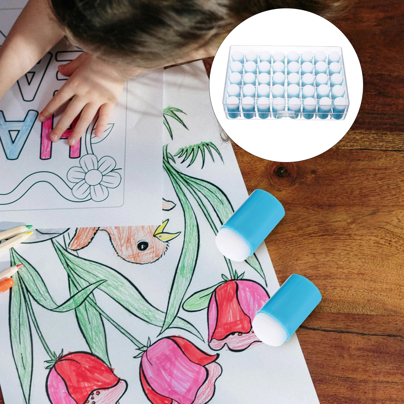 

40 шт., синяя губка, напальчники, инструменты для рисования, портативные принадлежности для рисования, детские художественные поделки, граффити, Daubers, многоразовые