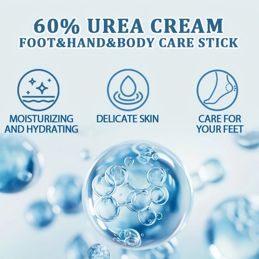JUINHOU 40g Fußpflegestift 60% Urea 2% Salicylsäure Exfoliation und Hornhautentfernung Tragbare Pflege für trockene, rissige Fersen Pediküre-Pflege – Detail 10