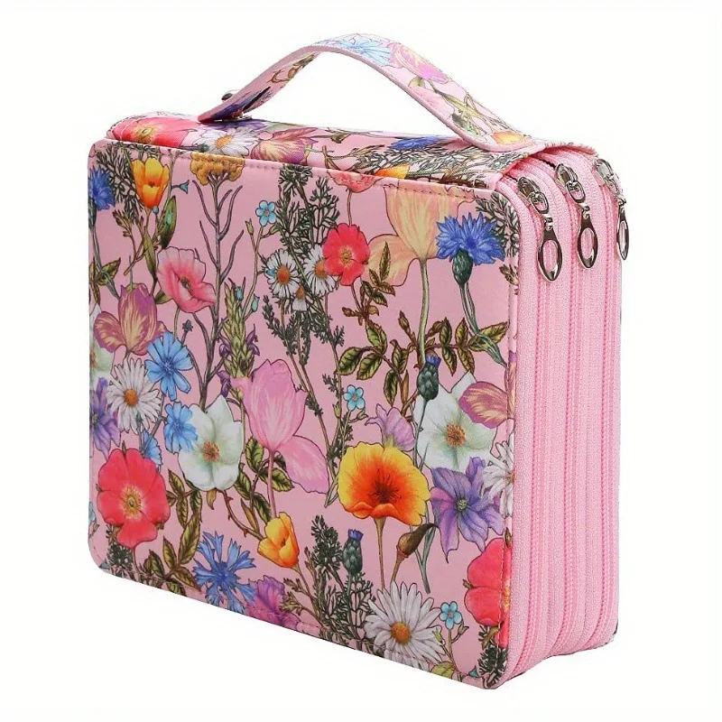 Imagem -06 - Bolsa de Lápis de Grande Capacidade para Meninas Papelaria Escolar Organizador de Canetas Aquarela 120 Slots