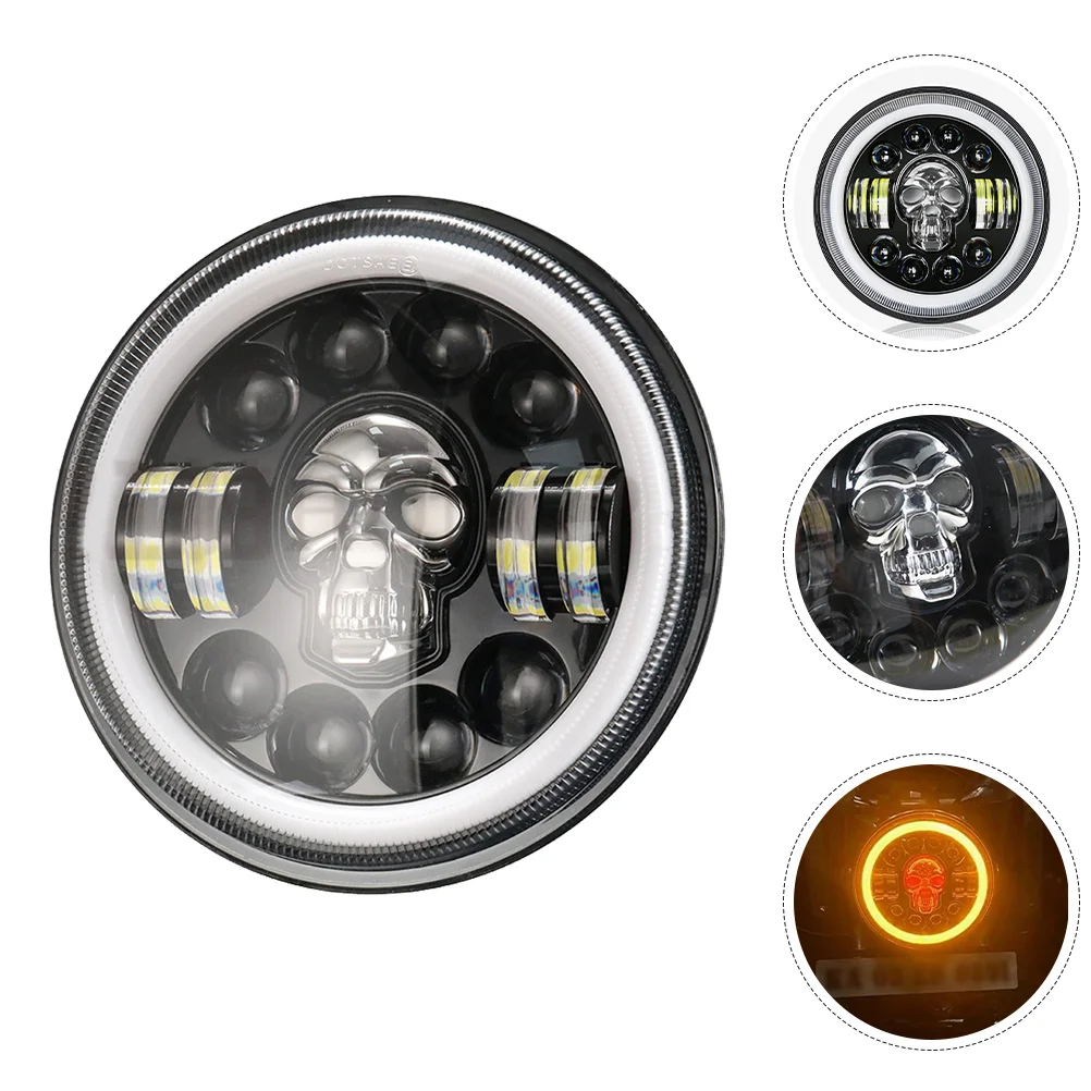 Motorcycle Skull Led Headlight Motorcycle Light Motorcycle Off-road Headlight 60W