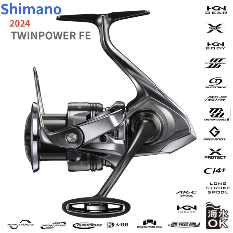 2024 SHIMANO Twin Power TWINPOWER FE  Saltwater Spinning Fishing Reel C2000S C2500SXG C3000 C3000XG 4000M 4000PG 4000XG C5000XG