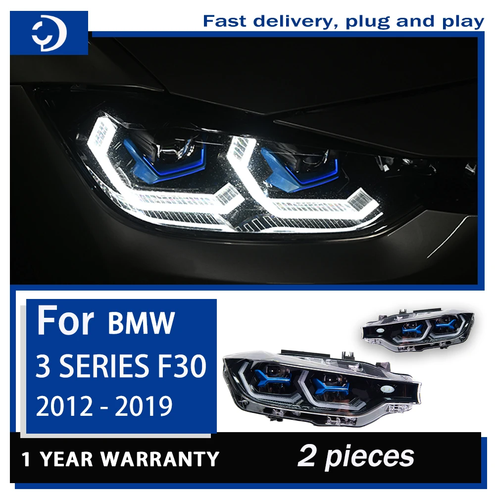 Car Styling Headlights for 3 series F30 LED Headlight 2012-2019 Turn Signal High Beam Angel Eye Projector Lens Head Lamp