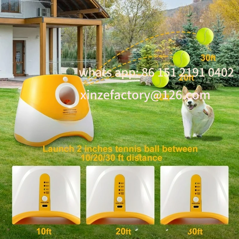 

Customizable Pet Toss Machine Dog Training Automatic Launch Tennis Machine Three Gear Adjustment