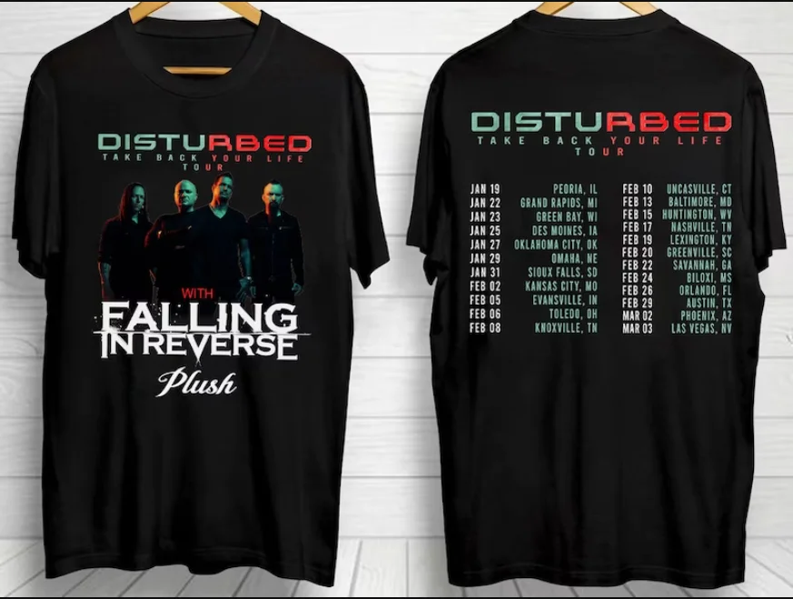 Disturbed Take Back Your Life Tour Falling in Reverse 2024 T-Shirt, Gift Shirt