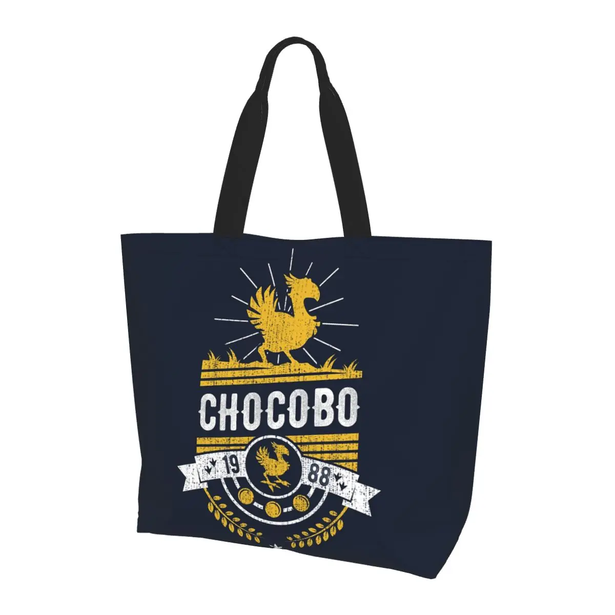 

Chocobo Shopping Tote Bag Canvas Large Capacity Shoulder Bags Shopper Grocery Handbag for Women