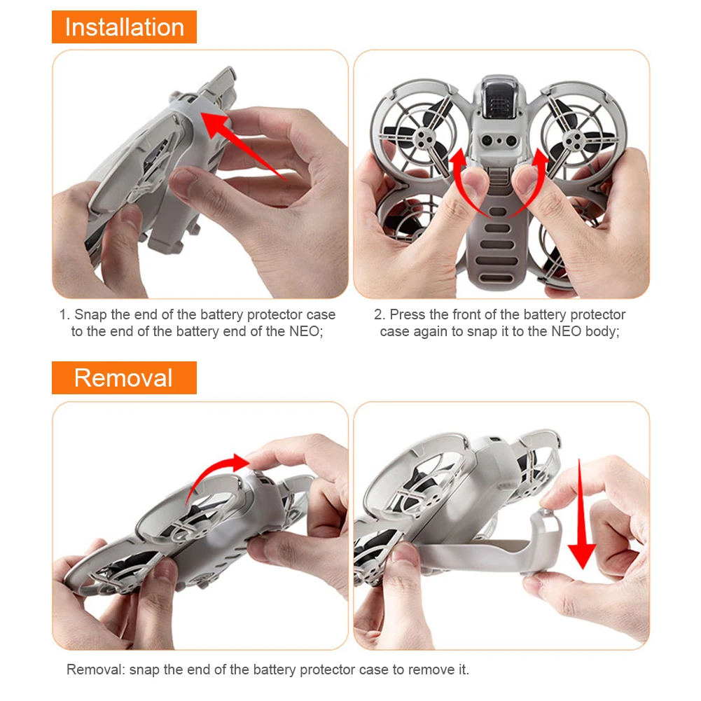 حافظة واقية لطائرة DJI Neo Drone المضادة للتصادم حامي البطارية غطاء الارتفاع زيادة ترايبود لقطع غيار إصلاح DJI Neo
