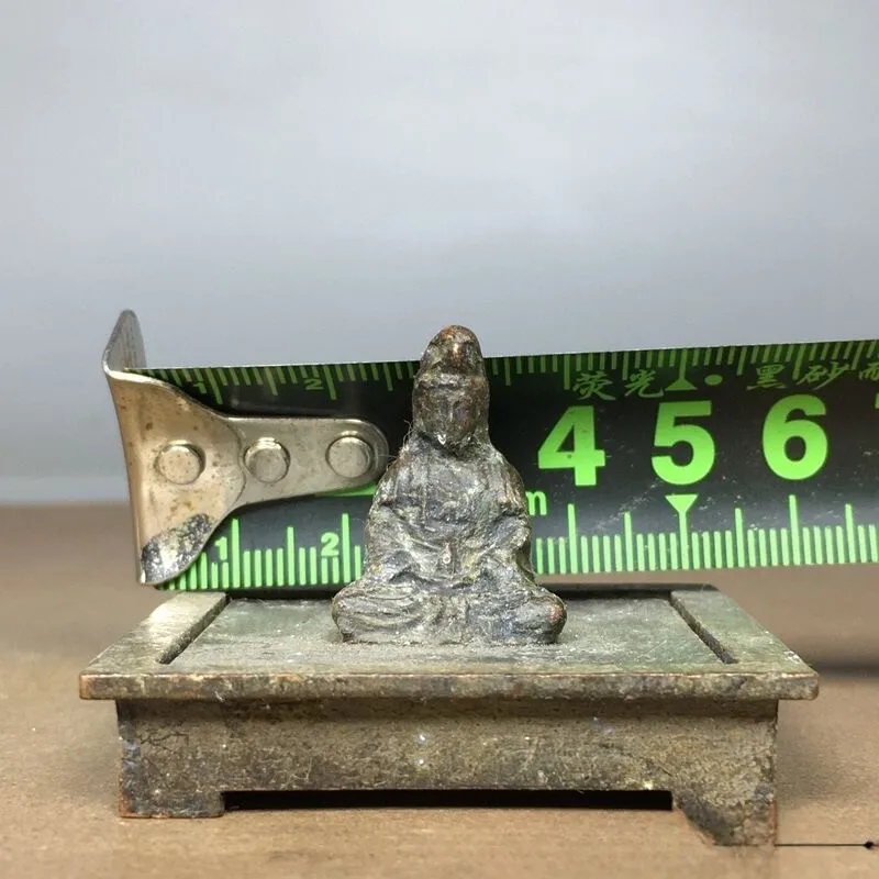 Backflow Rare Alloy Nanwu Guanyin Bodhisattva Two-Piece Set Seal Base Guanyin Bodhisattva Seal