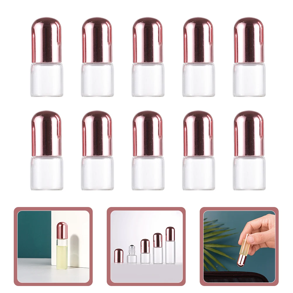 

10Pcs Roll on Bottles 2Ml Glass Essential Oil Bottles with Tight Lid Portable for Perfume and Lotion Travel Friendly