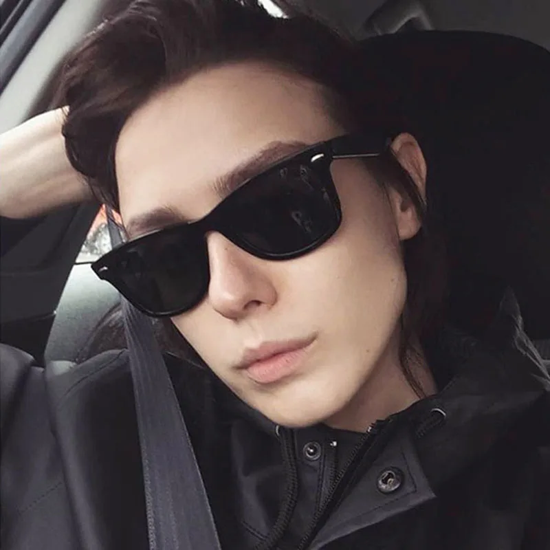

MIZHO Plastic Square Men Sunglasses Unisex Polarized Real Visual Color Traveling Classic Eyewear Celebrity Sunglass Women