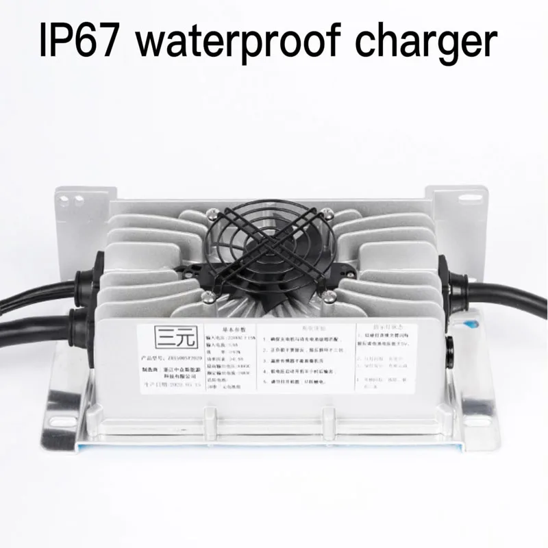12V 24V 36V 48V 60V 72V 15A20A Waterproof Lead Acid LiFePO4 Battery Charger Electric Car Golf Cart Power Charger AC DC Plug