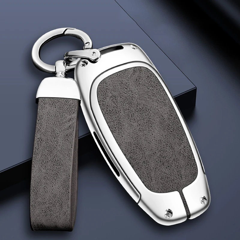 

Zinc Alloy Leather Car Key Case Cover for Hyundai I30 Ix35 KONA Encino Solaris Azera Keychain Remote Shell Holder Accessories