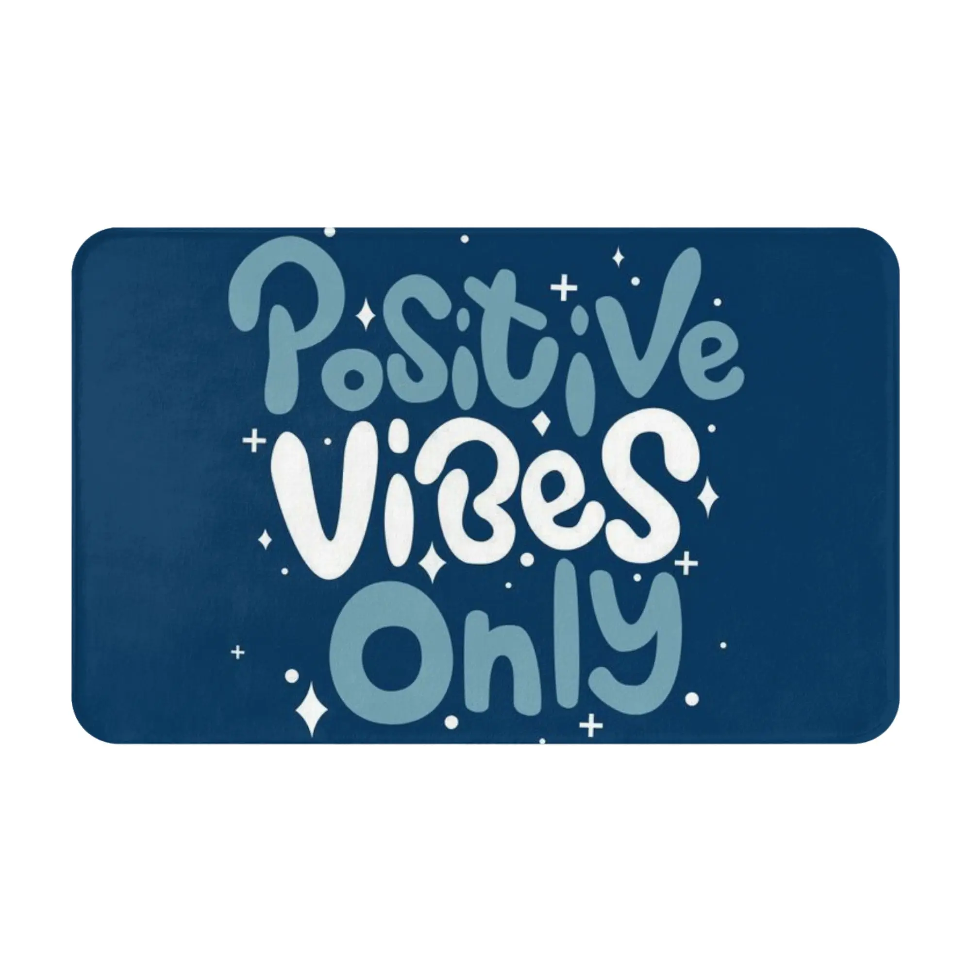 Positive Vibes Only Text Print Non-slip Doormat Bath Mat  Welcome ModernDecor