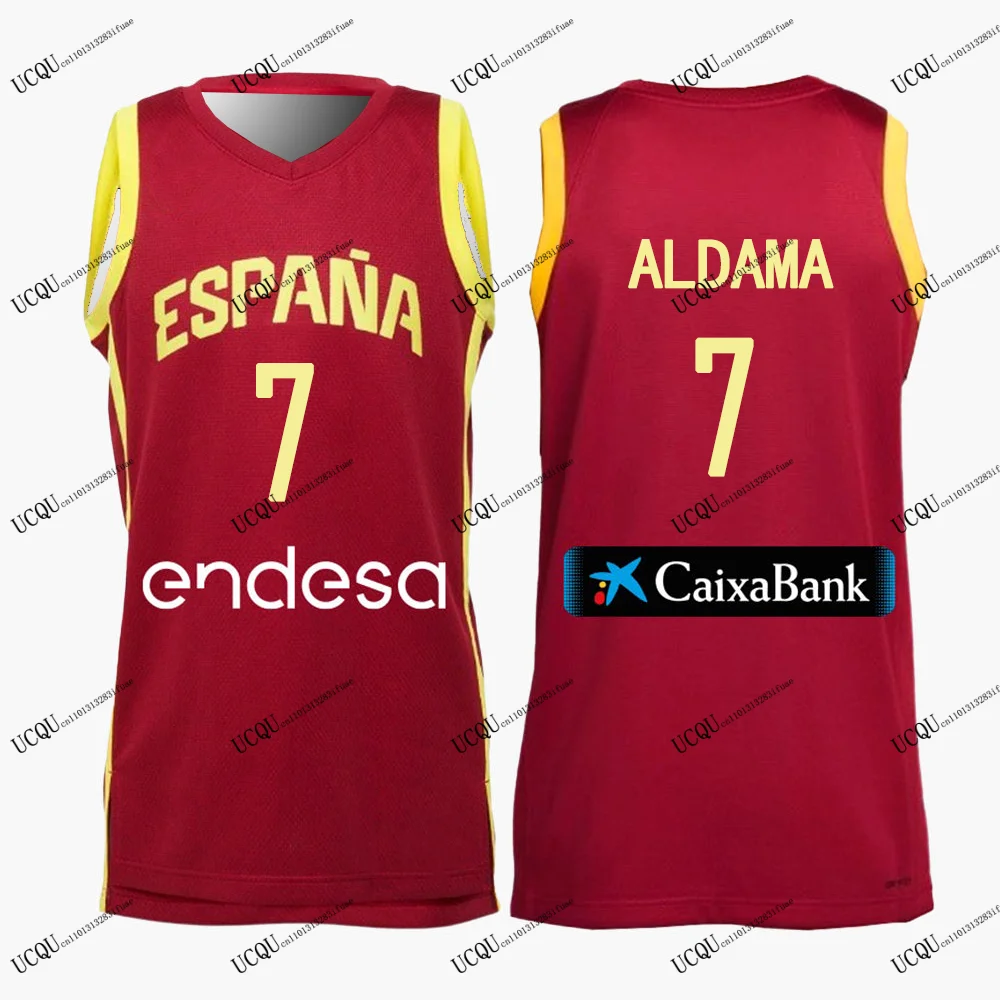 2025-26 España Novedades Camisetas de baloncesto campestres # 7 # 8 ALDAMA Home Away Camiseta atlética informal con estampado 3D Niño adulto americano