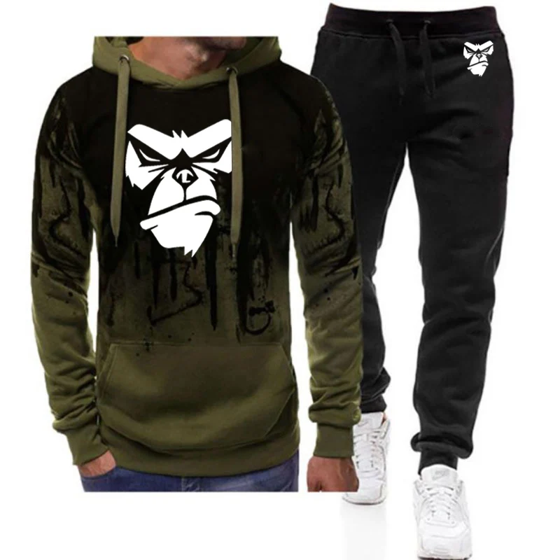 

Hajime No Ippo Kamogawa Boxing Gym Autumn Hoodies Sets Sportswear Pants Two Piece Casual Sweatshirt Set Men's Clothing Suit