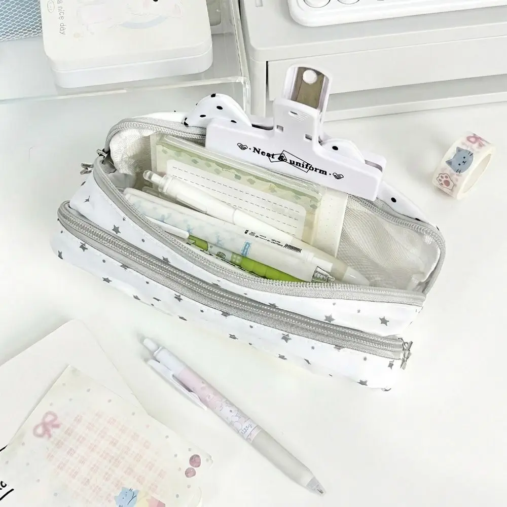 Multi-functional Cat Shape Pencil Case with Photo Window Portable Pencil Pouch Large Capacity Stationery Bag Students