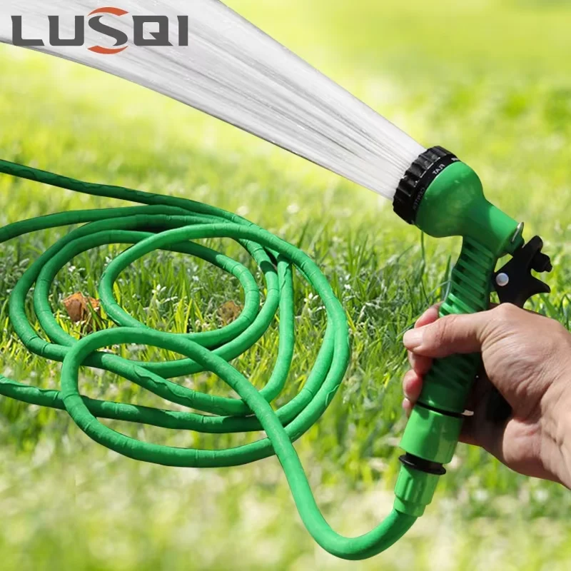 

LUSQI 100FT Expandable Hose High Pressure Multifunctional Water Hose For Car Cleaning Home Garden Irrigation Spray Gun