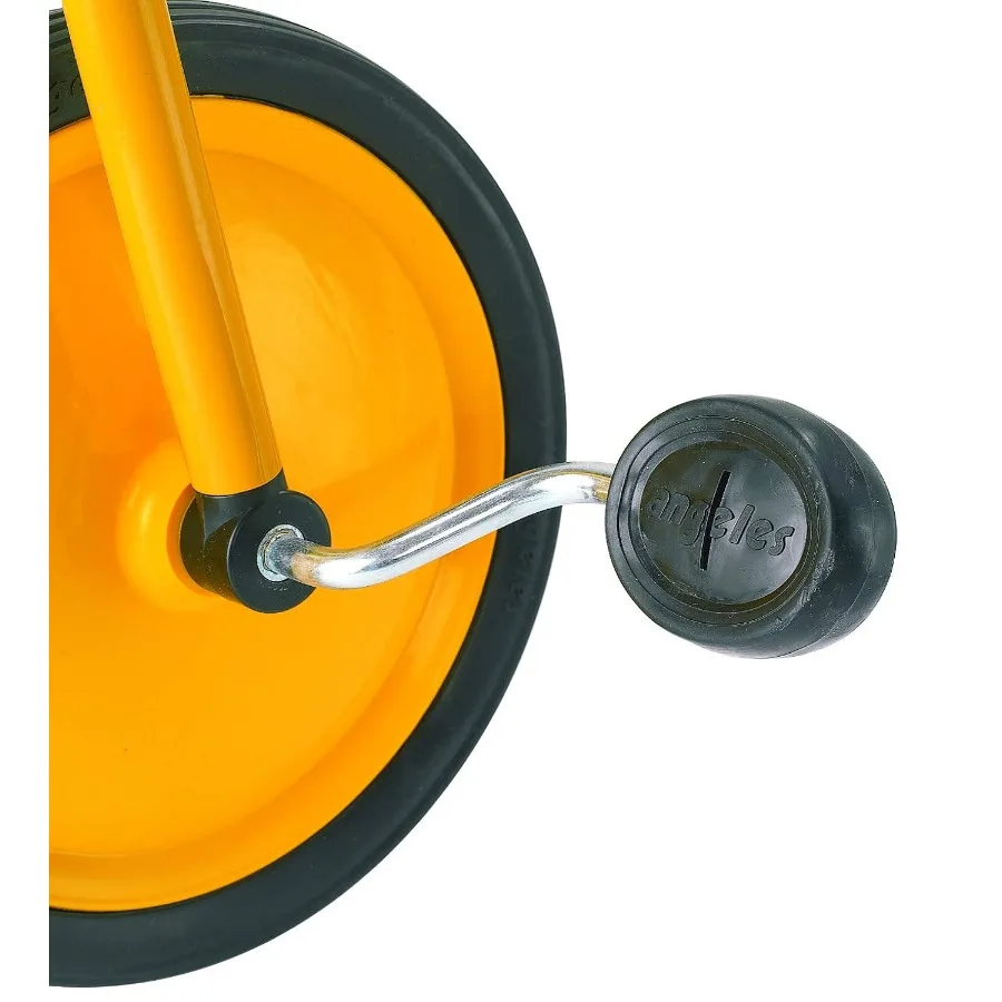 Triciclo infantil, triciclo infantil para pré-escola, creche, triciclos infantis para playground, pneus de borracha, amarelo/preto, bicicleta de 12"