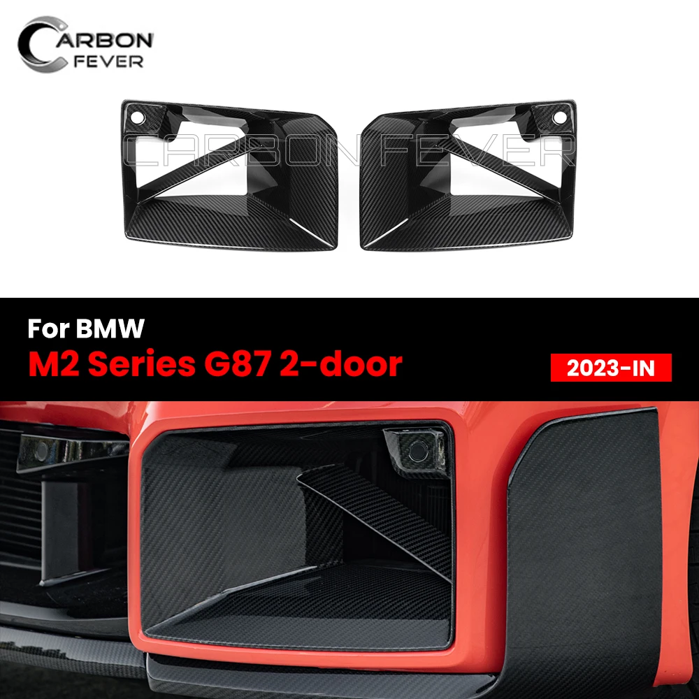 

Real Dry Carbon Fiber Front Bumpe Air Duct Fender Air Vent Car Trim For BMW M2 Series G87 MP Style 2023-IN