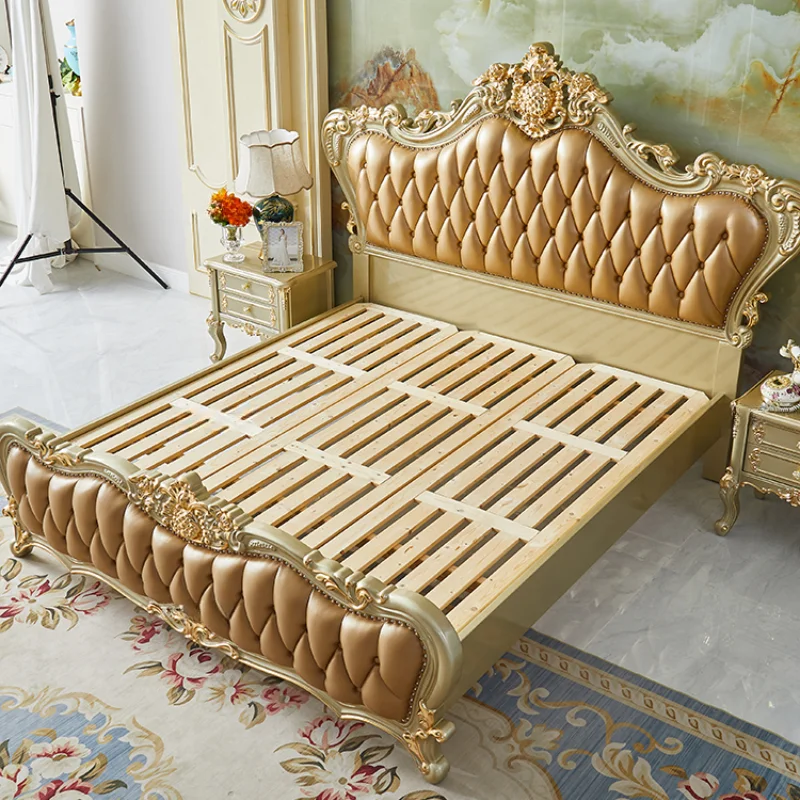 King Size Couple Bed Frame Luxury Estetyczna Nowoczesna Sypialnia Rama Łóżka Przechowywanie Drewno Marco De Cama Queen Moderno Luksusowe Meble