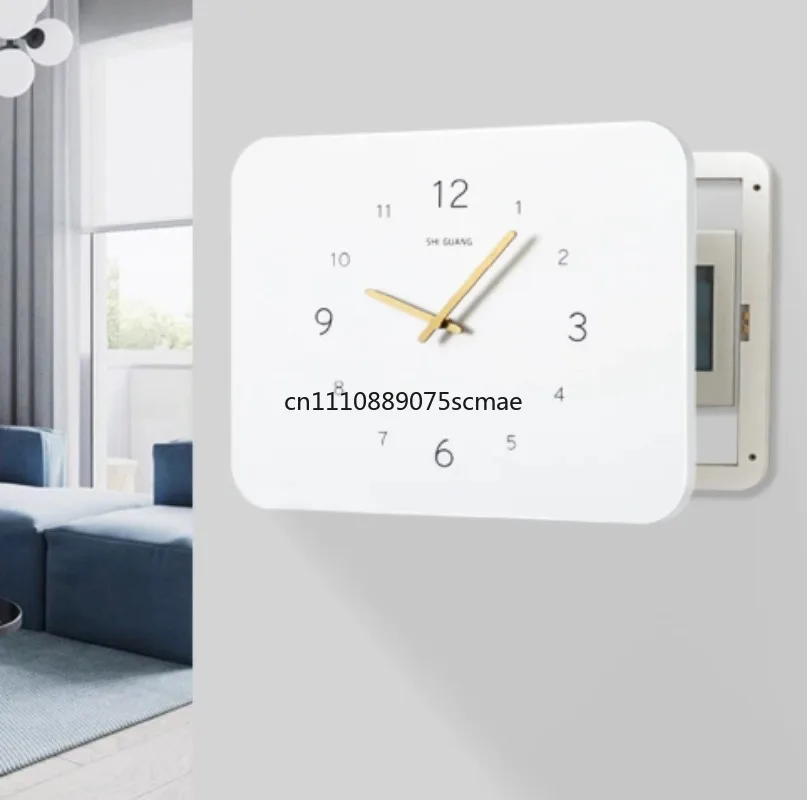 Electric Meter Box Occlusion Clock, Modern Simplicity, Home Hanging Clock, Electric Distribution Box, Decorative Painting