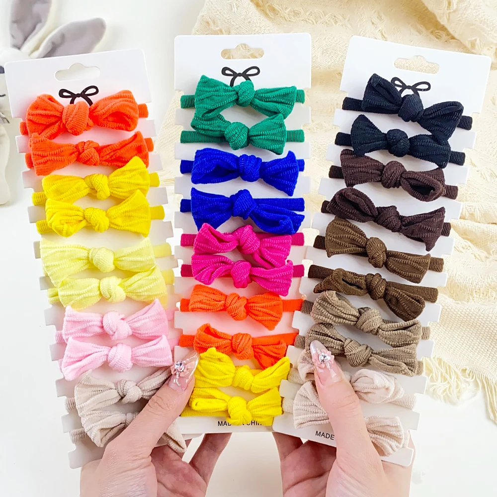 Elastic Hair Rubber Bands for Baby Girls, Soft Bow Hair Ring Rope, Hair Tie, Ponytail Holder, Headdress para crianças, acessórios, 10pcs