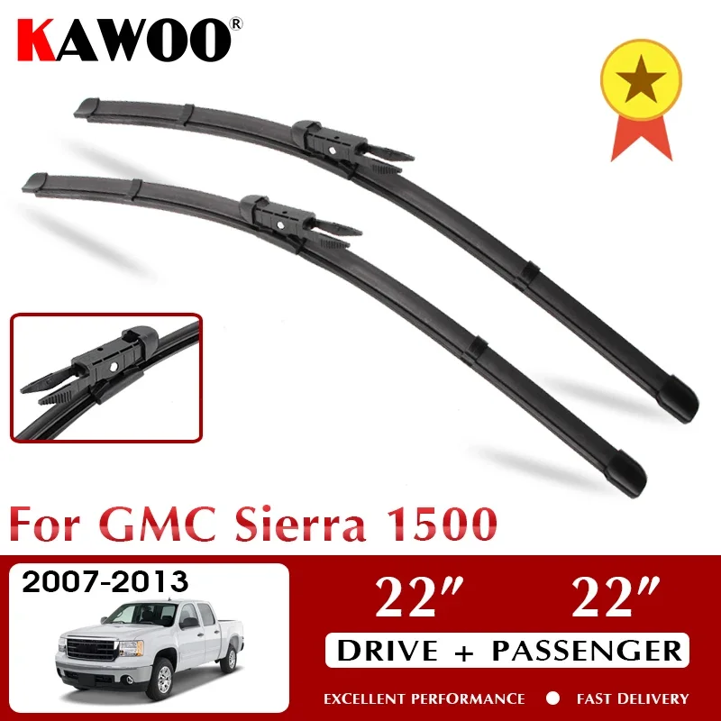

Щетка стеклоочистителя автомобиля для GMC Sierra 1500 2007-2013, лобовое стекло, аксессуары для переднего окна 22 "+ 22" LHD RHD