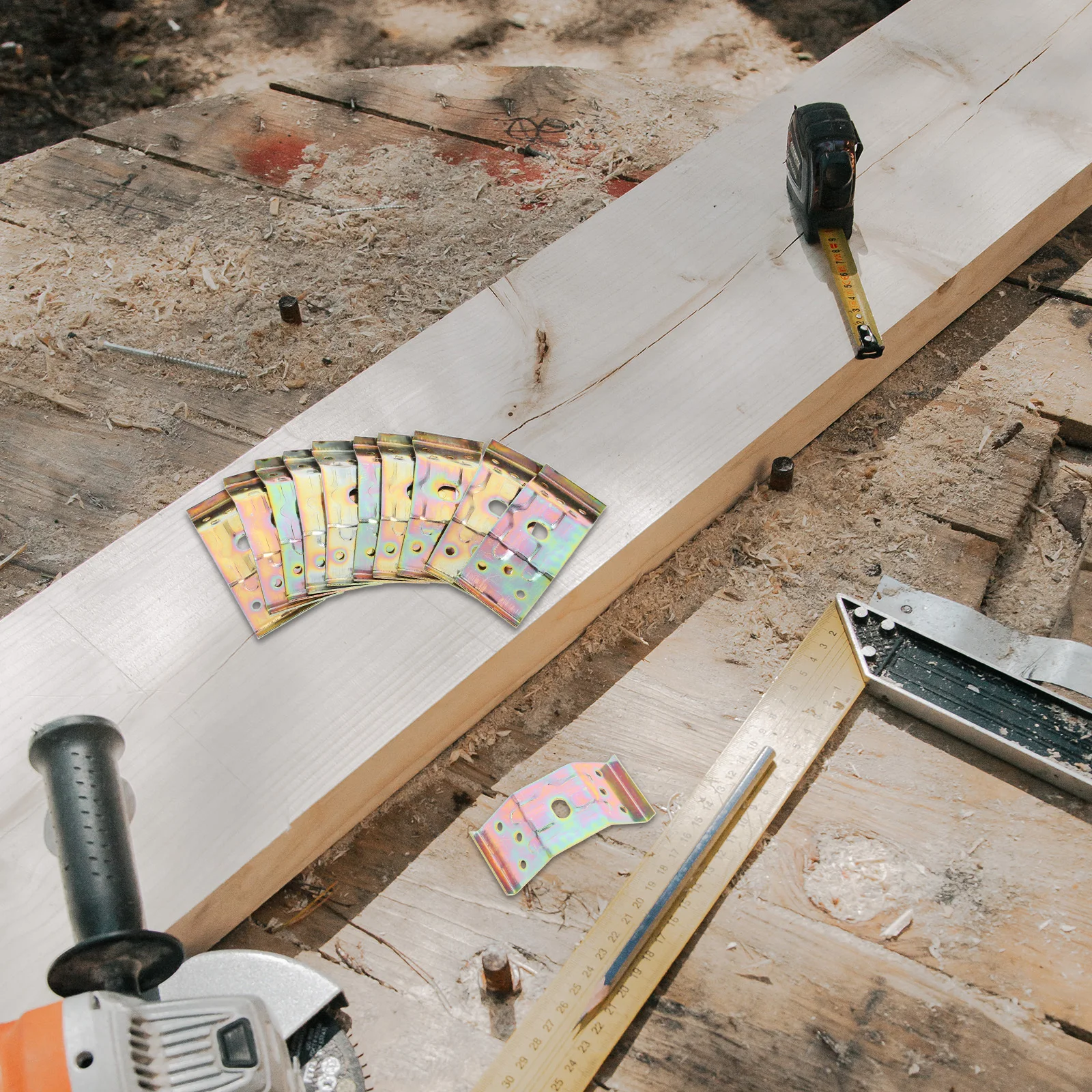 

10Pcs Furniture Corner Bracket Iron Connecting Brace Sturdy Repair Plate for Tables Shelves Beds Durable Rustproof