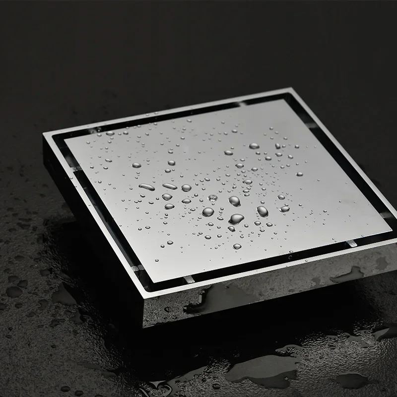 

Invisible Floor Drain Black Hidden Floor Tile Shower Drainage Deodorant and Insect-proof Large Displacement Floor Drain