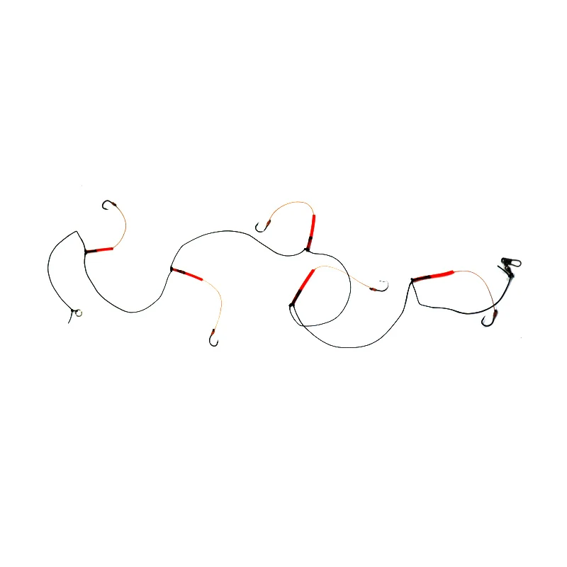 ORJD 1psc 5# -14# Fishhooks Stainless Steel String Hooks Fishing Tackle Lures Pesca Baits Single Hook Combination 5 Small Hooks