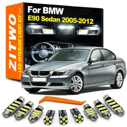 ZITWO 완벽한 캔버스 LED 전구 인테리어 돔 맵 독서 플레이트 라이트 키트, BMW 3 시리즈 E90 세단 2005 2012 액세서리, 17 개