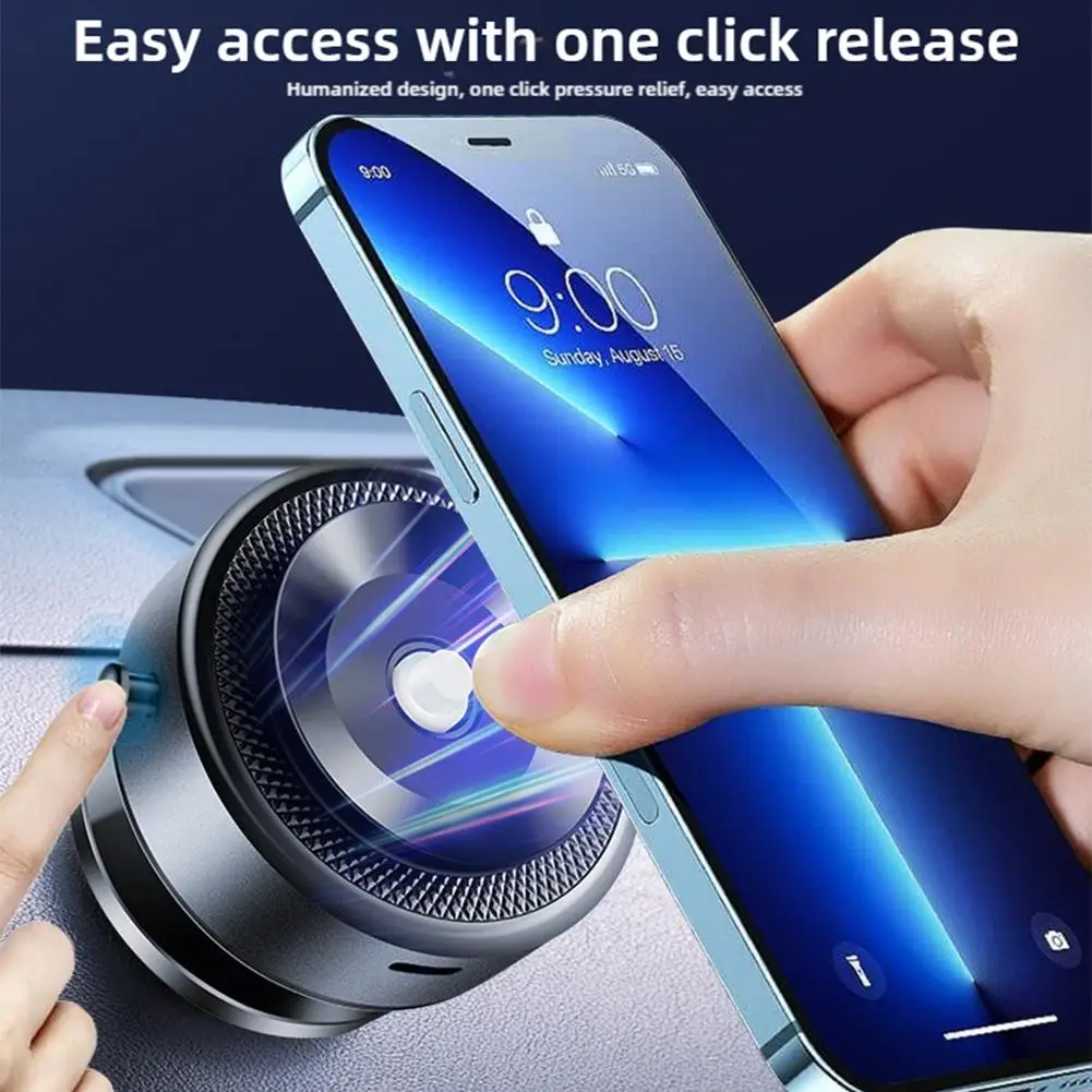 New 360 Degree Rotating Car Central Control Navigation Bracket Vacuum Magnetic Suction Double-sided Suction Car Phone Holder