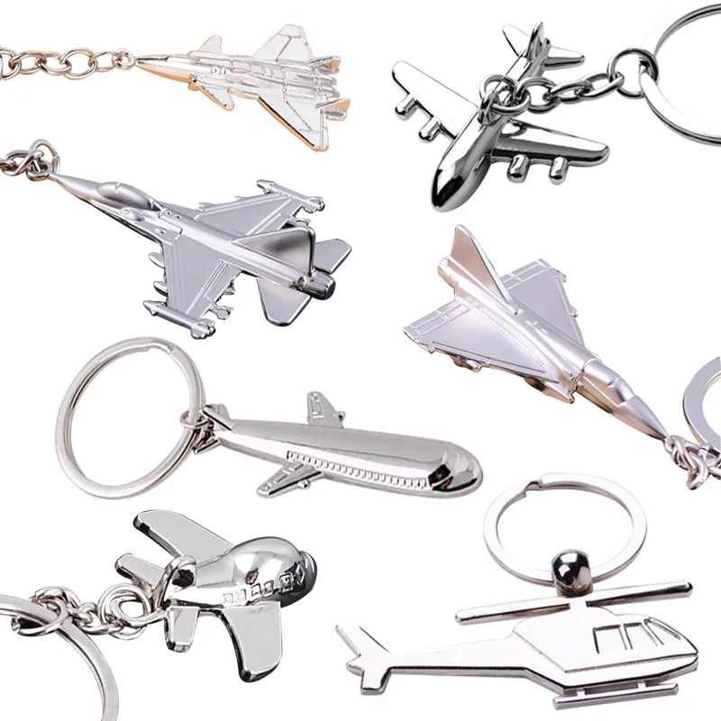 Keychains For Men Car Bag KeyRing Air Plane Model Fighter Toy Air Plane Model Fighter Aircrafe Travel Fashion Gift